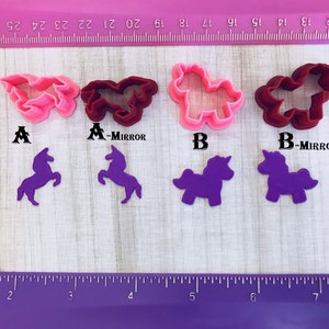 Unicorn Cutters Animals for Cookie or Fondant and Polymer Clay, Jewelry Earrings Making   #508