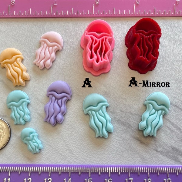 Jellyfish Cutter Beach Summer Ocean Cookie or Fondant & Polymer Clay, Jewelry Mini Stud Earring Making   #587