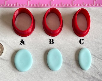 Oval Cutter for Polymer Clay Jewelry Earring Making Cookie Fondant Mini Micro Stud Cutter   #100