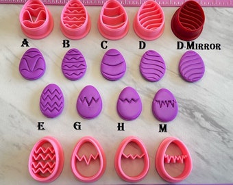 Easter Eggs Cutters for Cookie Fondant & Polymer Clay, Jewelry Stud Earrings Making #755