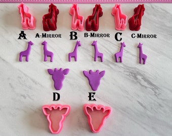 Giraffe Cutter Animals for Cookie or Fondant and Polymer Clay, Jewelry Stud Earrings Making  #331