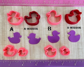 Rubber Duck Cutters for Cookie Fondant Cutter or Polymer Clay, Jewelry Earrings Making   #231