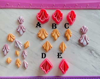 Upside Lotus Cutters for Stud Cookie Fondant & Polymer Clay Jewelry Earring Making #471