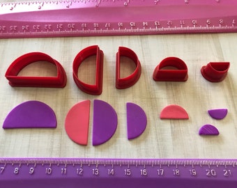 Half Circle Cutter for Polymer Clay Jewelry Earring Making Cookie Fondant Cutter    #220