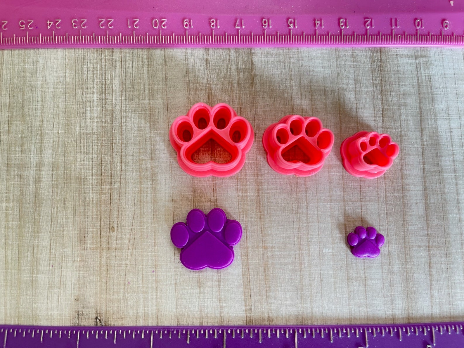 Dog Cat Paw Print Embossing Cutters for Cookie Fondant Polymer Etsy