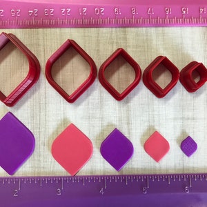 Round Rhombus Cutter for Cookie or Fondant Cutter and Polymer Clay, Jewelry Earrings Making   #360