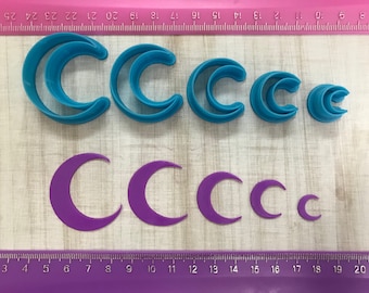Crescent Moon Cutter for Cookie Fondant & Polymer Clay Jewelry Earring Mini Stud Making   #201