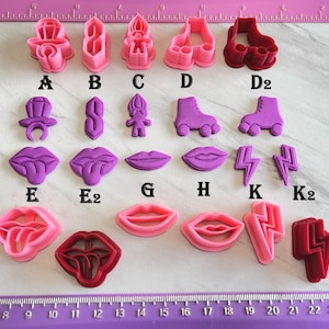 90's Cutters Roller Skate for Cookie Fondant & Polymer Clay, Jewelry Mini Stud Earrings Making #172