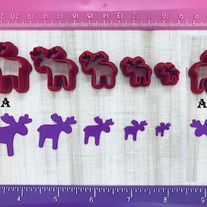 Moose Cutter or Mirror Moose for Polymer Clay Jewelry Earring Making Cookie Fondant Cutter   #506