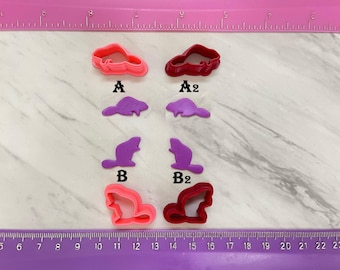 Beaver Cutters Animal for Polymer Clay Jewelry Earring Mini Stud Making Cookie Fondant  #238