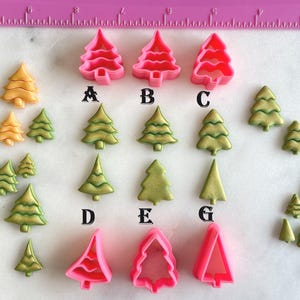 Tree Cutters Christmas Cookie Fondant & Polymer Clay Mini Micro Stud Jewelry Earring #758