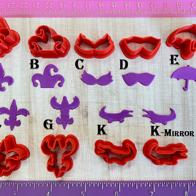 mini mardi gras cookie cutters