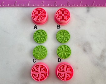 Compass Cutter Polymer Clay & Cookie or Fondant Jewelry Earring Making   #164