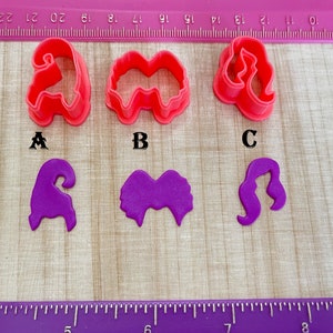 Bunch of Witch Sisters Halloween Cutters for Cookie Fondant Cutter or Polymer Clay, Jewelry Earrings Making   #538