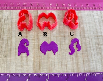 Bunch of Witch Sisters Halloween Cutters for Cookie Fondant Cutter or Polymer Clay, Jewelry Earrings Making   #538