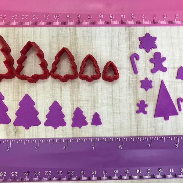 Christmas Tree Cutter for Cookie Fondant or Polymer Clay Jewelry Earrings Mini Stud Making  #722