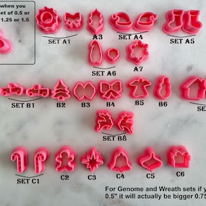 Christmas Cutters Collection Set of 28+Bonus for Stud Mini Polymer Clay, Jewelry Earrings Making   #763