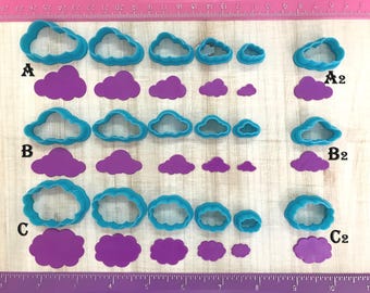 Cloud Cutter or Mirror Cloud for Cookie Fondant Polymer Clay, Jewelry Earring Mini Stud Making   #541