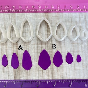 Triangular Rhombus Dangling Earrings Shape Cutter for Cookie or Fondant Cutter & Polymer Clay, Jewelry Earrings Making #224