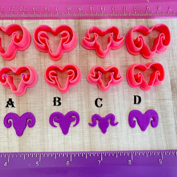 Ram Head Cutter Animals for Cookie or Fondant Cutter and Polymer Clay, Jewelry Earrings Making  #227
