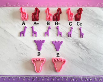 Giraffe Cutter Animals for Cookie or Fondant and Polymer Clay, Jewelry Stud Earrings Making  #331