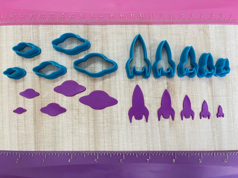 UFO Spaceship Planet Rocket Cutters for Polymer Clay Jewelry Earring ...