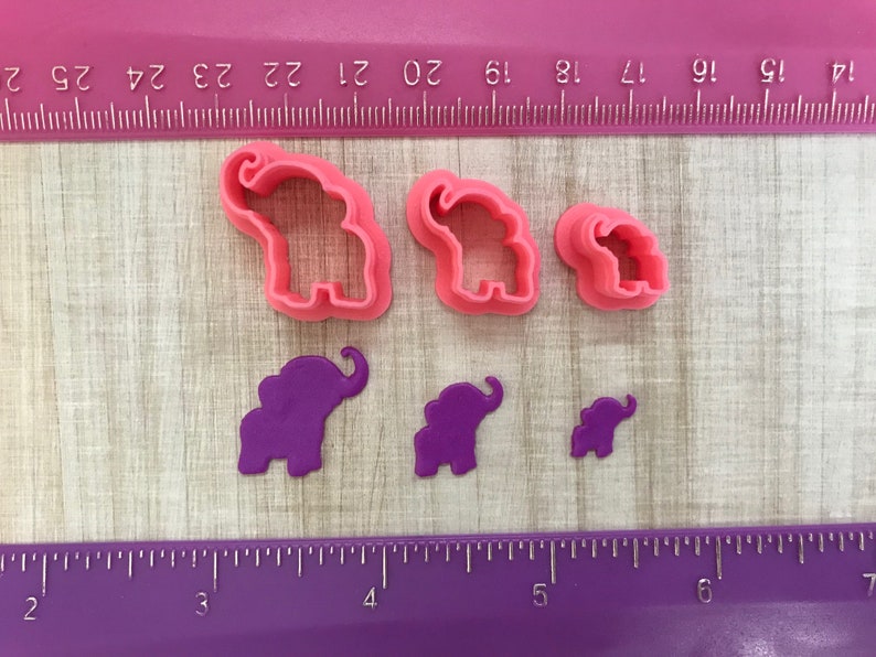 Elephant Cutters for Cookie or Fondant Cutter or Polymer Clay, Jewelry Earrings Making 507 image 6