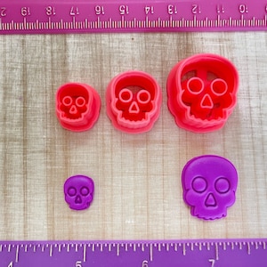 Halloween Skulls Embossing Cutter Day of the Dead for Cookie or Fondant & Polymer Clay, Jewelry Earrings Making 688 image 8