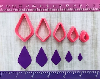 Elliptic Rhombus Dangling Earrings Shape Cutter for Cookie or Fondant Cutter & Polymer Clay, Jewelry Stud Earrings Making    #150