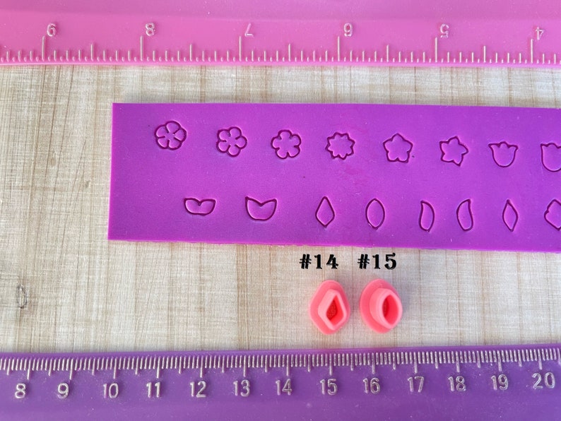 Micro Mini Stud Flowers or Leaves Cutters for Polymer Clay Jewelry Earring Making 95 image 8