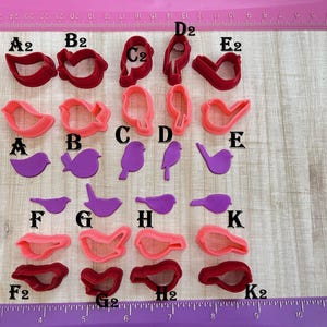 Birds Cutters Animals for Cookie or Fondant & Polymer Clay, Jewelry Earrings Making Mini Stud  #378