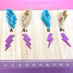 Lightning Cutter for Polymer Clay Jewelry Earring Making Cookie Fondant Cutter Mini Micro Stud   #204