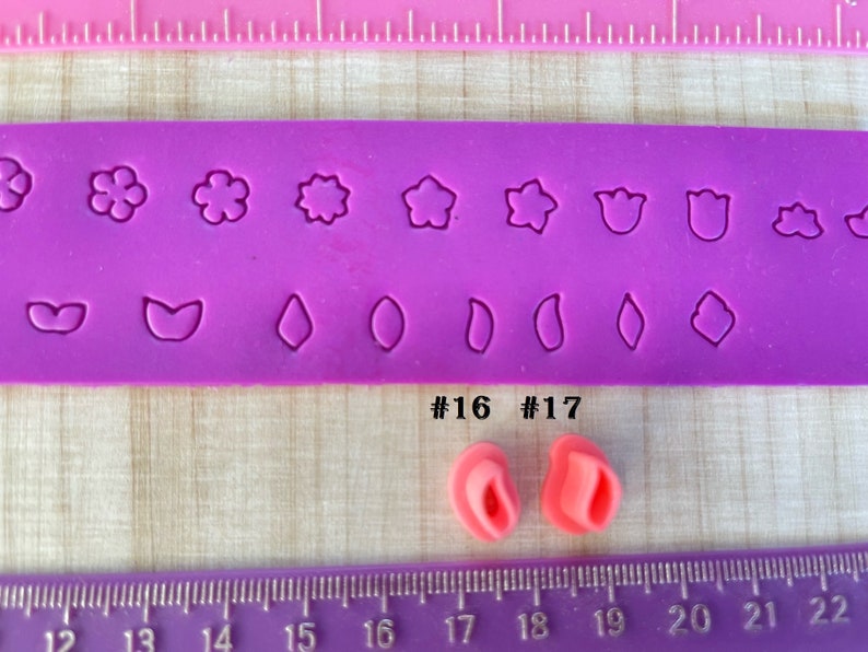 Micro Mini Stud Flowers or Leaves Cutters for Polymer Clay Jewelry Earring Making 95 image 9