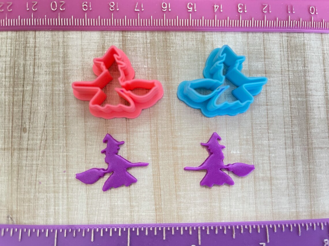 Halloween Witch Broom Cutters for Cookie Fondant Cutter or Polymer Clay ...