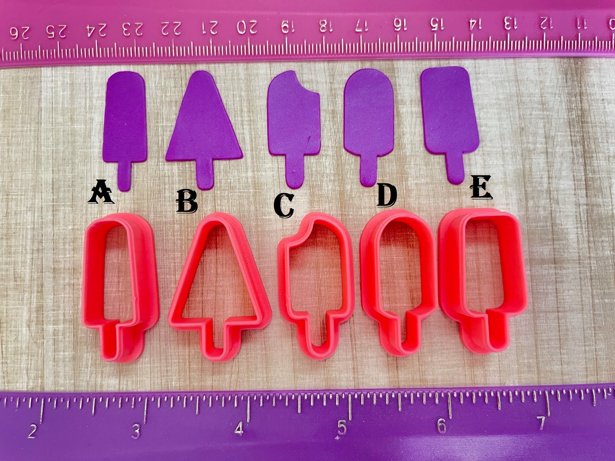 Ice Cream Popsicle Cutter for Cookie Fondant Cutter or Polymer Clay, …