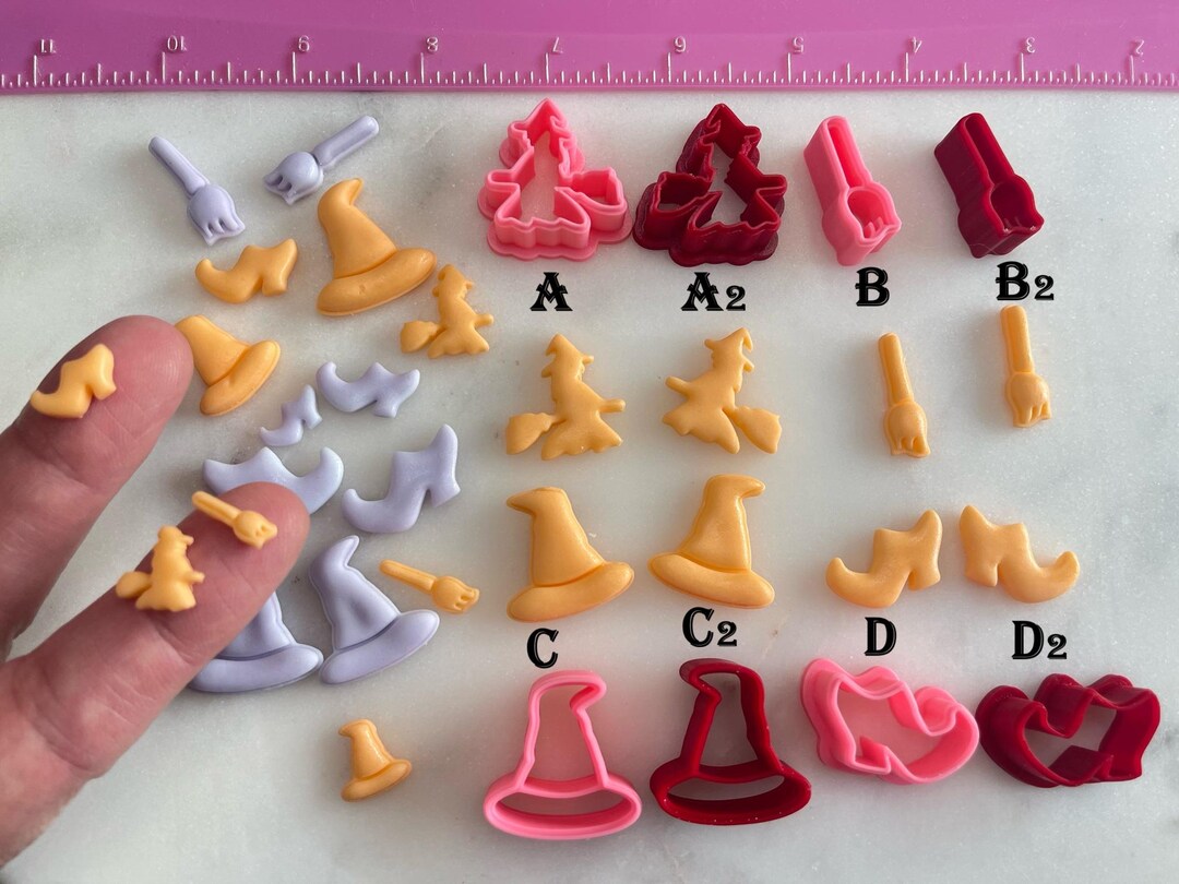 Halloween Witch Collection Cutter Broom Hat Shoes for Cookie Fondant ...