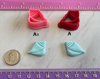 Conch Shell Cutters Beach Summer Ocean Cookie or Fondant & Polymer Clay, Jewelry Earring Mini Stud Making   #585