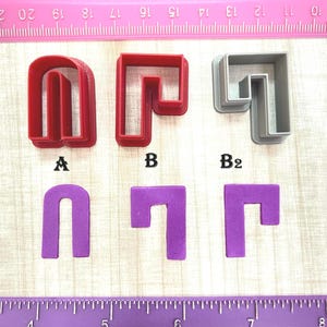 Rectangle Cutoff Arch Or Long Arch U Shape Polymer Clay, Jewelry Making  #385
