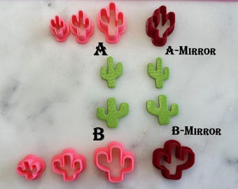 Cactus Cutter or Mirror Cactus for Polymer Clay, Jewelry Earrings Mini Stud Making   #285