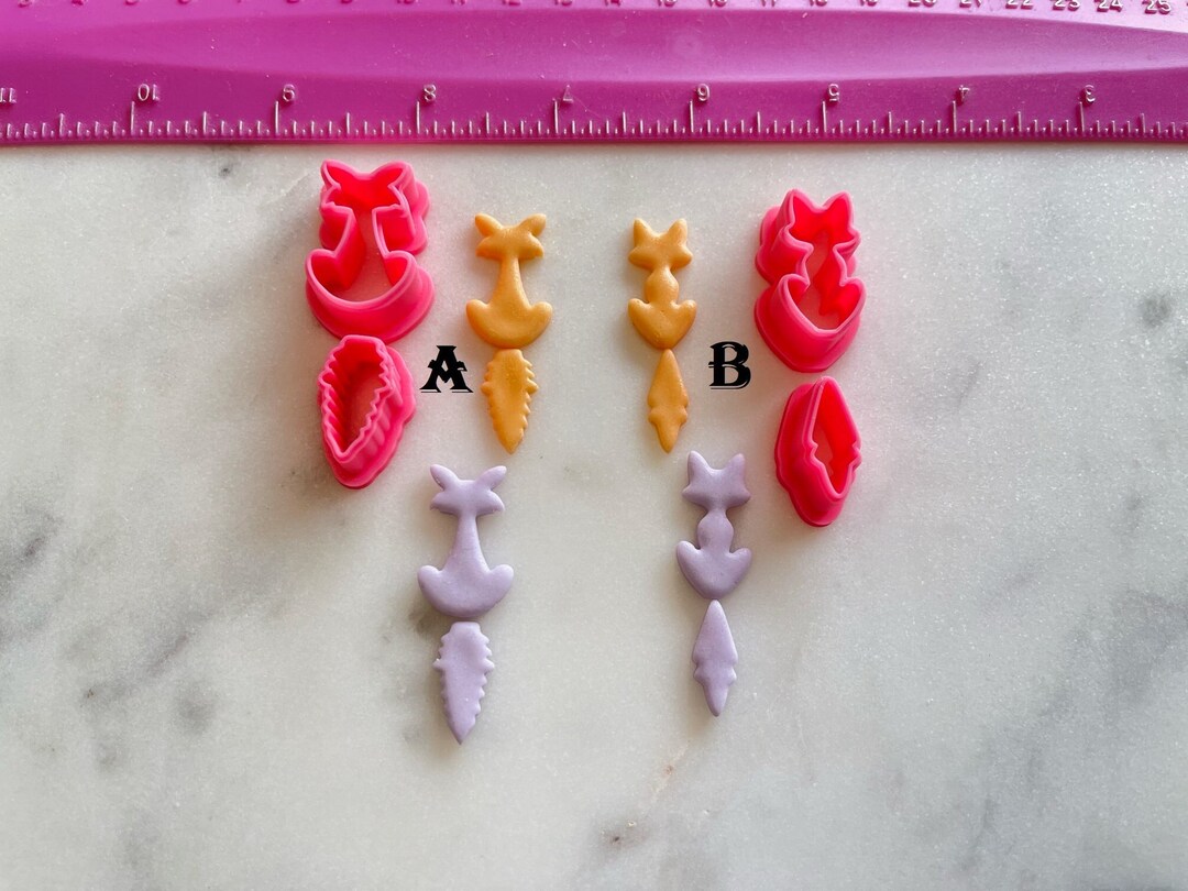 Halloween Black Cat Cutters Dangling Tail Set of 2 Embossers for Cookie