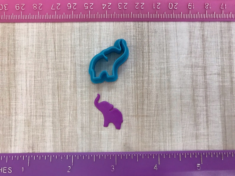 Elephant Cutters for Cookie or Fondant Cutter or Polymer Clay, Jewelry Earrings Making 507 image 3