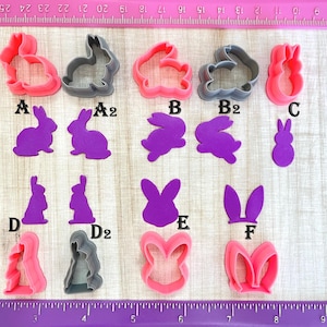 Lapin Peep Oreilles De Lapin De Pâques Animaux Cutters pour Bijoux En Pâte Polymère Boucle D'oreille Faire Cookie Fondant Cutter # 359