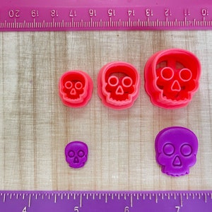 Halloween Skulls Embossing Cutter Day of the Dead for Cookie or Fondant & Polymer Clay, Jewelry Earrings Making 688 image 9