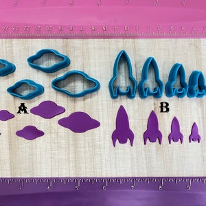 UFO Spaceship Planet Rocket Cutters for Polymer Clay Jewelry Earring Making Cookie Fondant Cutter   #543