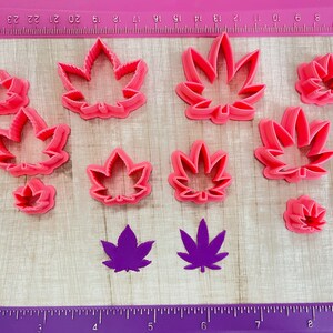 Antallcky Marijuana Pot Leaf Cookie Cutter Set of 5 Pack Maple