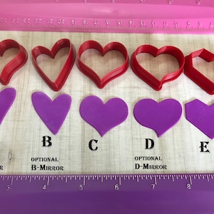 Heart Cutter Valentine Day for Cookie Fondant or Polymer Clay, Jewelry Mini Micro Stud Earrings Making