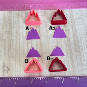Mountain Peaks Alps Cutter for Cookie Fondant Cutter or Polymer Clay, Jewelry Earrings Making   #720