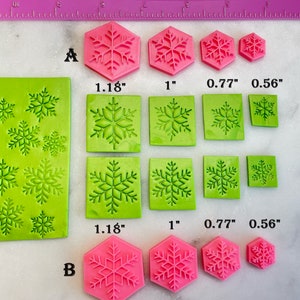 Snowflake Stamps Polymer Clay Jewelry Earrings Making for Soap or Polymer Clay  #1118