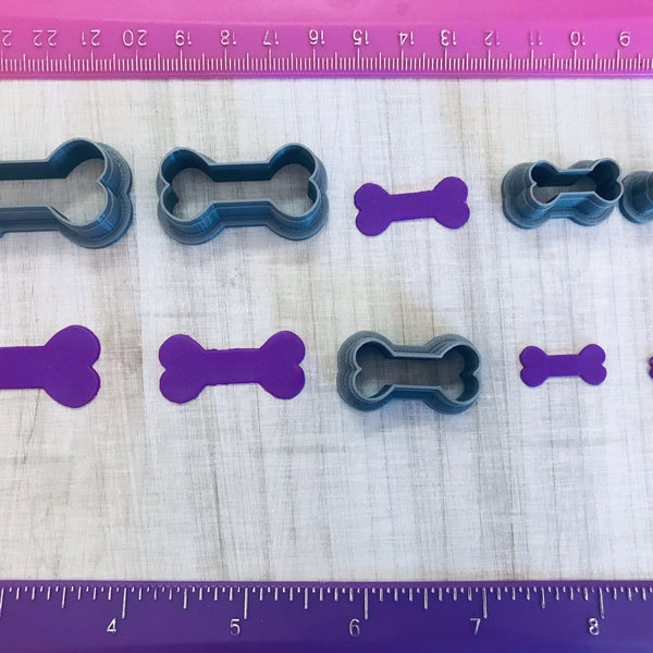 Dog Bone Treat Cutters for Polymer Clay, Cookie Fondant Cutter Jewelry Earring Making   #651