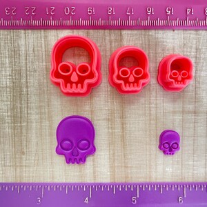 Halloween Skulls Embossing Cutter Day of the Dead for Cookie or Fondant & Polymer Clay, Jewelry Earrings Making 688 image 5